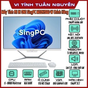 Máy tính để bàn SingPC M22Ki582-W - Intel Core i5-10400, 8GB RAM, SSD 256GB, Intel UHD Graphics 630, 21.5 inch