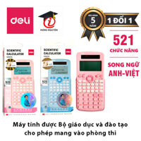 Máy Tính Deli D580VN (521 Tính Năng Giống Như CASIO Fx-580VN X)- Tặng giấy nhớ ghi chú