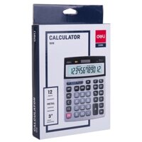 Máy tính Deli Kim loại 12 số E1616