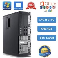 Máy Tính Đồng Bộ Dell Để Bàn Optiplex 390/790/990 core i3 2100 Ram 4GB SSD 120GB -Tặng USB thu wifi , Bảo hành 12 tháng