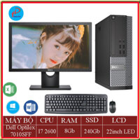 Máy Tính Đồng Bộ Dell Optiplex 7010SFF – I7 2600, Ram 8GB, SSD 240GB, LCD 22 Inch LED Wide