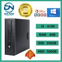 MÁY TÍNH ĐỒNG BỘ-MÁY TÍNH BÀN HP 600 G2 ( I3 6100-RAM 4GB- SSD 256GB+ HDD 500GB) + Khuyến Mãi USB WIFI VÀ BÀN DI CHUỘT