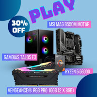 Máy Tính GAMDIAS TALOS E3|MSI B550M|RYZEN5 5600G|16GB|SSD250|VGARX5808GB