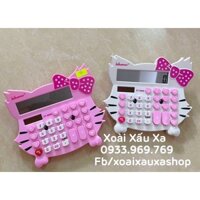 Máy tính hình mặt mèo Hello Kitty tiện lợi dễ thương cầm tay