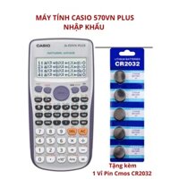 Máy Tính Học Sinh FX 570VN PLUS Hàng Nhập Khẩu - Kèm 1 Vĩ 5 Viên Pin CMOS CR2032