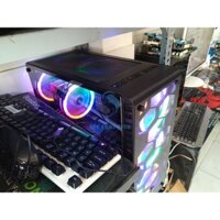 Máy tính kèm màn hình 32inch Samsung chơi game i3-8100, Ram 16GB, Card GTX 1060 3GB, Case 6 fan như hình