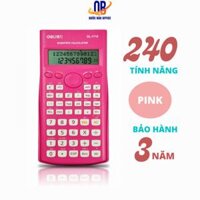 Máy tính kỹ thuật Deli 12 số, 240 chức năng – Xanh lá/ Hồng/ Xanh dương – 1 chiếc 1710A – Hồng