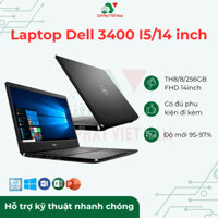 Máy Tính Laptop 97% Hàng Chính Hãng DELL 3400 Intel Core I5 Gen 8th Ram 8GB Ổ SSD 256GB màn 14inch HD