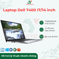 Máy Tính Laptop 97% Hàng Chính Hãng DELL 7400 Intel Core I7 Gen 8th Ram 8GB Ổ SSD 256GB màn 14inch/14inch FHD/cảm ứng