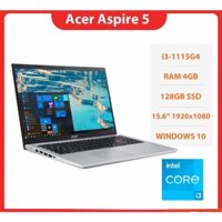 Máy tính, laptop Acer Aspire 5-15 Core i3-1115G4 4GSSD128, Màn độ phân giải cao 15.6FHD viền mỏng. Nhẹ 1.8kg