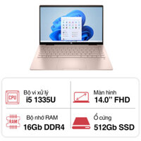 Máy tính Laptop HP Pavilion x360 14-ek1049TU 80R27PA (i5 1335U/ 16GB/ 512GB SSD/14 inch FHD Touch/Win11/ Gold/ Vỏ nhôm/ Pen)