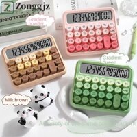 Máy tính màu Gradient cổ điển ZONGGJZ, Dễ sử dụng Văn phòng phẩm Máy tính máy đánh chữ cổ điển, Màn hình lớn 12 chữ số Máy tính máy đánh chữ cổ điển Kawaii đầy màu sắc Tài chính