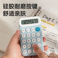 Máy tính mini cầm tay Deli cho học sinh, màu sắc kẹo dễ thương, máy tính văn phòng nhỏ có giá trị cao