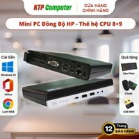 Máy Tính Mini HP Core i3/i5/i7 thế hệ 8+9, Ram 8GB, SSD 256GB kèm Phím, Chuột, USB WIFI.