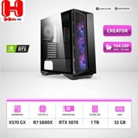 Máy tính thiết kế đồ họa 3D chạy VGA RTX 3070 và chíp AMD