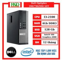 Máy Tính Văn Phòng DELL Optiplex 390/790/990, Core i3 2100, Ram 4Gb, SSD 128, ổ Đĩa DVD