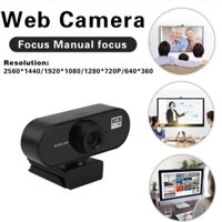 Máy Tính Webcam HD Cho PC 2K Mini Web Camera Có Micro USB 2.0 Web Cam Cho Máy Tính Mac Laptop Để Bàn