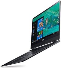 Máy tính xách tay Acer Swift 7 SF714-51T-M9H0: Mỏng nhẹ chỉ 8,98mm, màn hình cảm ứng Full HD 14, Intel Core i7-7Y75, RAM 8GB LPDDR3, ổ cứng SSD PCIe NVMe 256GB, hỗ trợ 4G LTE, cài sẵn Windows 10.