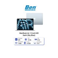 Máy tính xách tay Apple Macbook Air 13 inch M5 10CPU | 8GPU | 16GB | 512GB - Sky Blue (MDHH4SA/A)