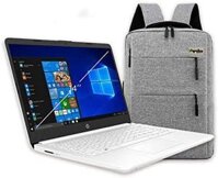 Máy tính xách tay HP 14 inch HD, Intel Celeron N4020 2,8 GHz, DDR4 4GB, Bộ nhớ eMMC 64GB, WiFi 5, Webcam, HDMI, Windows 10 S/Phụ kiện đi kèm (Tương thích Google Classroom và Zoom) (Màu trắng)