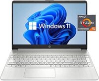 Máy tính xách tay HP Pavilion 15,6 FHD (Mẫu mới nhất 2022), AMD Ryzen 5 5500U (Vượt trội hơn i7-11370H), RAM 16GB, SSD 512GB PCIe NVMe M.2, Mỏng & Gọn, Màn hình viền mỏng & Chống chói, Pin bền, Windows 11.