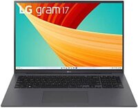 Máy tính xách tay LG gram 17” siêu nhẹ, bộ vi xử lý Intel Core i7 Evo thế hệ 13, Windows 11 Home, 32GB RAM, 2TB ổ cứng SSD, màu xám.