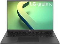 Máy tính xách tay LG gram (năm 2022) có màn hình 16Z90Q 16, CPU Intel Evo Core i7 thế hệ thứ 12, RAM 16 GB, ổ cứng SSD 256 GB, chạy hệ điều hành Windows 11, màu đen