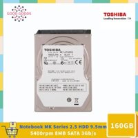 Máy tính xách tay Toshiba MK1676GSX 160GB MQ Series 2.5 HDD 9.5mm 5400 vòng / phút 8MB SATA 3Gb / giây Ổ cứng bên trong