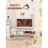 Máy tính xách tay trên cao bàn văn phòng kim loại giá lưu trữ tại nhà ký túc xá sinh viên ins để kệ nâng khung màn hình