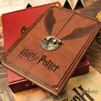 Máy tính xách tay Warner Harry Potter Bìa cứng Retro Tên trộm vàng Sổ tay Sổ tay Nhật ký bản lề cứng