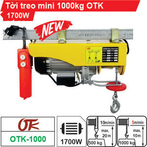 Máy tời điện mini OTK-1000 - 500/1000kg