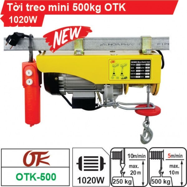 Máy tời điện mini OTK-500 - 250/500kg