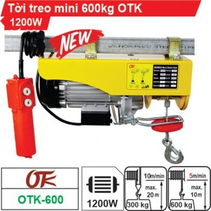 Máy tời điện mini OTK-600 - 300/600kg