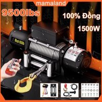 Máy tời điện, tời điện ác quy 9500lbs,trọng tải 2000kg,gắn ô tô, kéo xe, kéo thuyền, cứu hộ,100% đồng,1 năm bảo hành