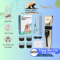 Máy Tông đơ cắt tỉa lông cho thú cưng, Pet Grooming Hair Clipper kit