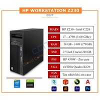 Máy trạm HP Workstation Z230 Core i7 4790 16GB, Quadro K620, 240GB SSD