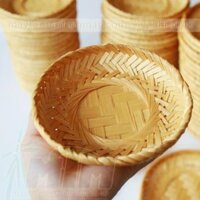 Mây tre- 10 đĩa trước hun khói đựng hạt dưa -Tre HN