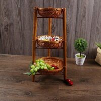 Mây tre- Kệ mẹt rổ 3 tầng -Tre HN