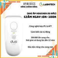 Máy triệt lông cá nhân USA 300.000 flash HoMedics IPL-HH390 công nghệ kép IPL&amp;AFT , cảm biến màu da tự động,nhập khẩu USA