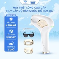 Máy triệt lông cao cấp IPL 9 cấp độ Hàn Quốc trẻ hóa da, giảm mụn, trắng da, tăng cường độ ẩm chăm sóc da