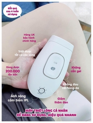 Máy triệt lông chân cá nhân Lux IPL Hair Remover