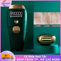 Máy triệt lông mini IPL không đau, Triệt lông tận gốc vĩnh viễn,5 tốc độ điều chỉnh,990.000 năng lượng（kính quà tặng）