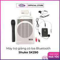 Máy trợ giảng có loa Bluetooth Shuke SK290, có kèm micro cầm tay và choàng đầu