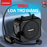 Máy trợ giảng công suất lớn M80 M60 M70 Zansong kèm Mic Không Dây Chống Hú, Âm Thanh Chuẩn,