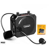 Máy Trợ Giảng Công Suất Lớn M80 Kèm Mic Không Dây Chống Hú Rít , Âm Thanh Chuẩn, Độ Nhạy Cao, Chính Hãng