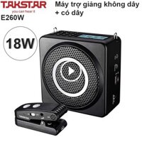 Máy trợ giảng – Micro giảng dạy không dây + có dây có LCD Ghi âm 18W Takstar E260W