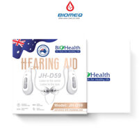 Máy trợ thính BTE pin sạc không dây Biohealth JH-D59 tai nghe trợ thính đeo vành nhỏ gọn, chống ồn - LÂM STORE