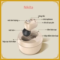 Máy Trợ Thính Cho Người Già Kiểu Dáng Tai Nghe Không Dây Siêu Nhỏ, Công Nghệ Giảm Tiếng Ồn