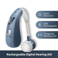 Máy trợ thính đeo vành tai1204, tai nghe trợ thính không dây cho người già mã hóa âm thanh lọc tiếng ồn