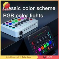 Máy trộn âm thanh chơi game Máy trộn PC RGB với giao diện XLR Nút tắt tiếng 5 kênh Máy trộn âm thanh Máy trộn DJ cho giọng hát